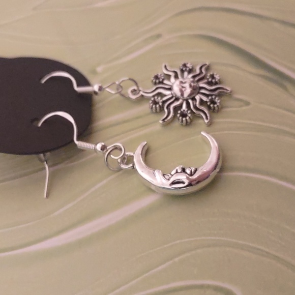 Sun and Moon Earrings - Picture 4 of 4